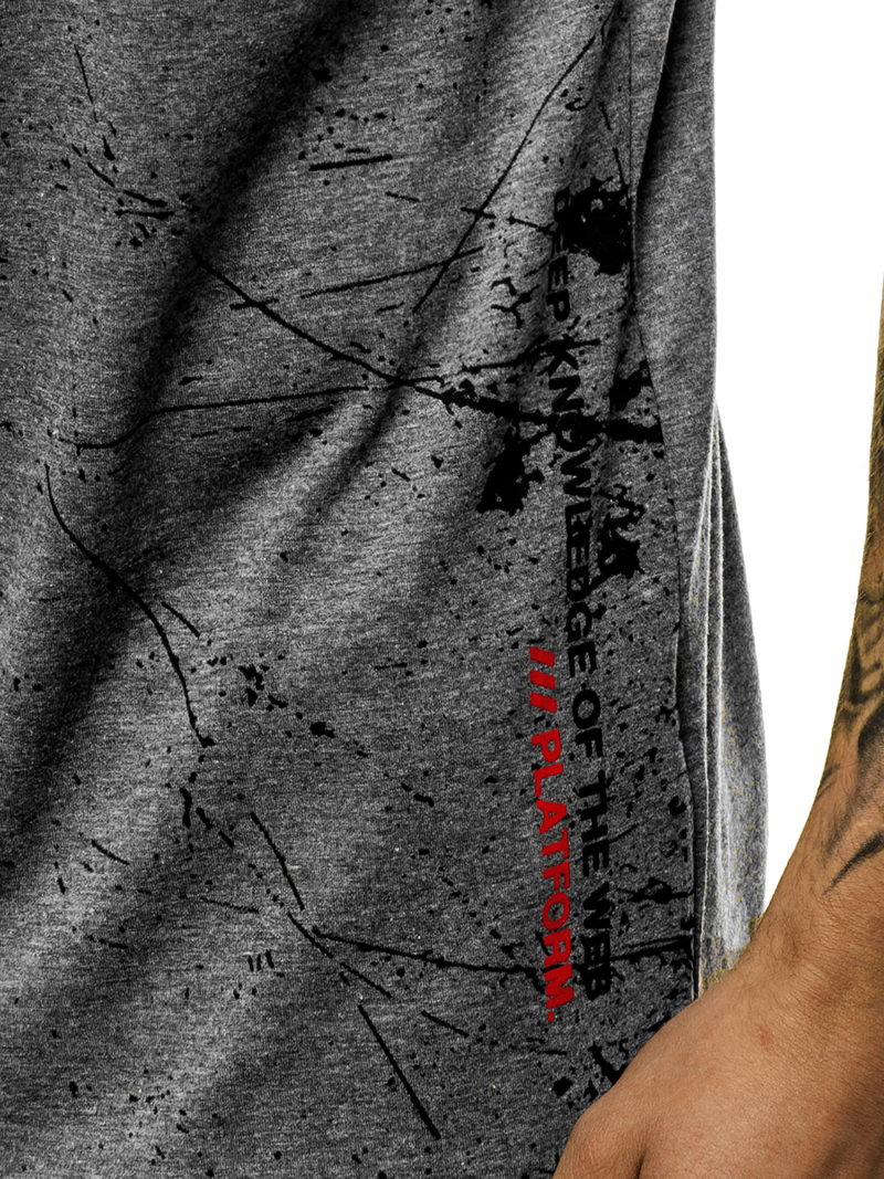 Ανδρικό μπλουζάκι γραφίτη OZONEE JS/SS10917Z