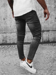 Ανδρικό τζιν παντελόνι Γραφίτης OZONEE NB/MP0028GZ