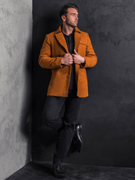 Ανδρικό παλτό κάμελ OZONEE N/5922Z