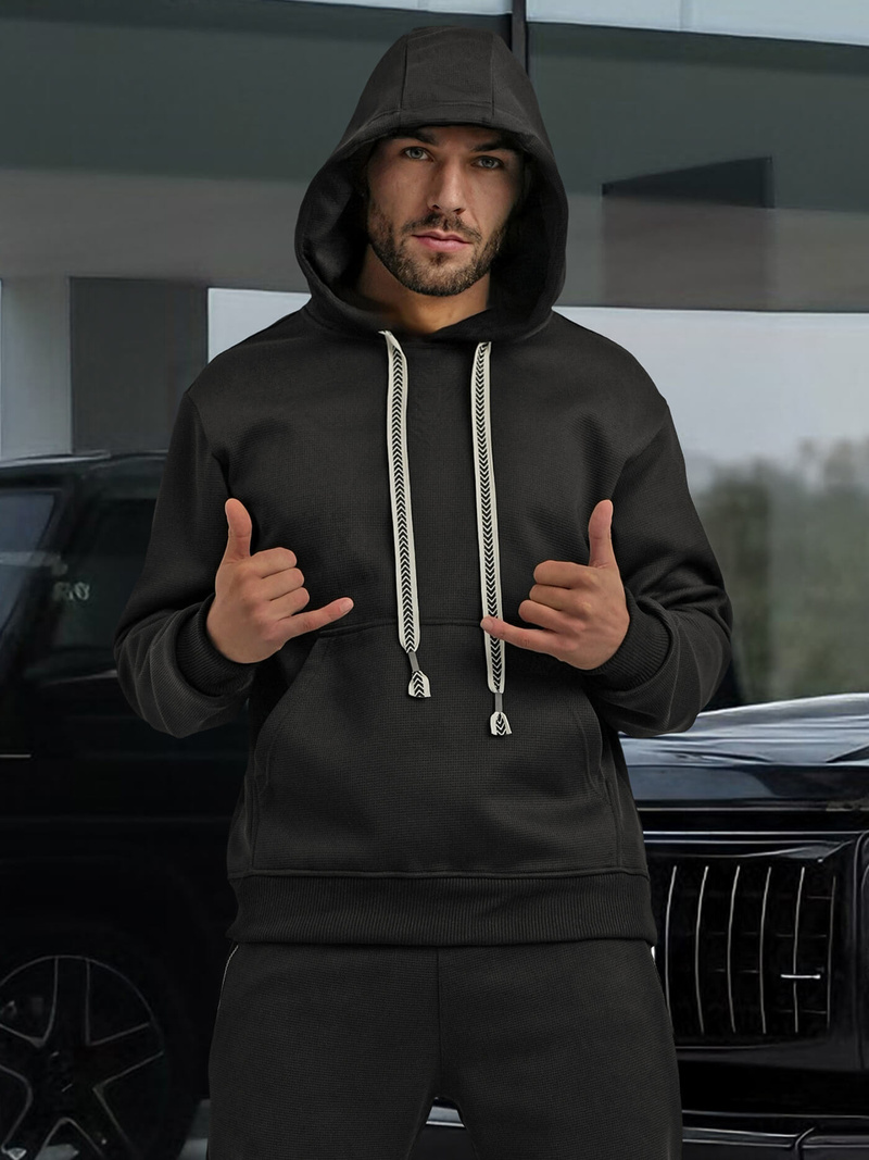 Ανδρικό σετ φόρμας μαύρο OZONEE O/3C582AB