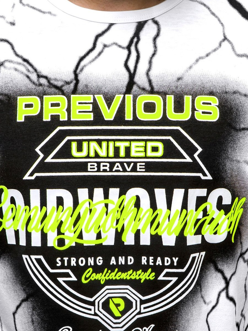 Ανδρικό μπλουζάκι λευκό OZONEE JS/SS10962