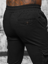 Ανδρικό παντελόνι chino jogger mαύρος OZONEE NB/MP0201N