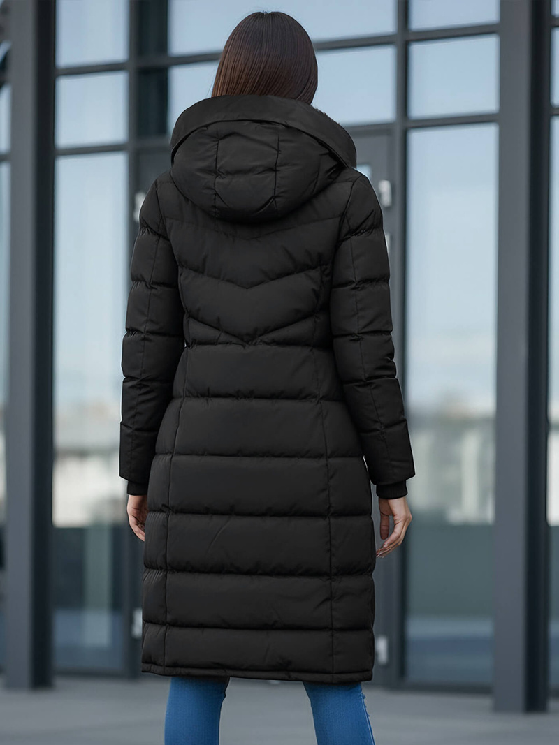 Γυναικείο μπουφάν μαύρο OZONEE JS/M736/392Z