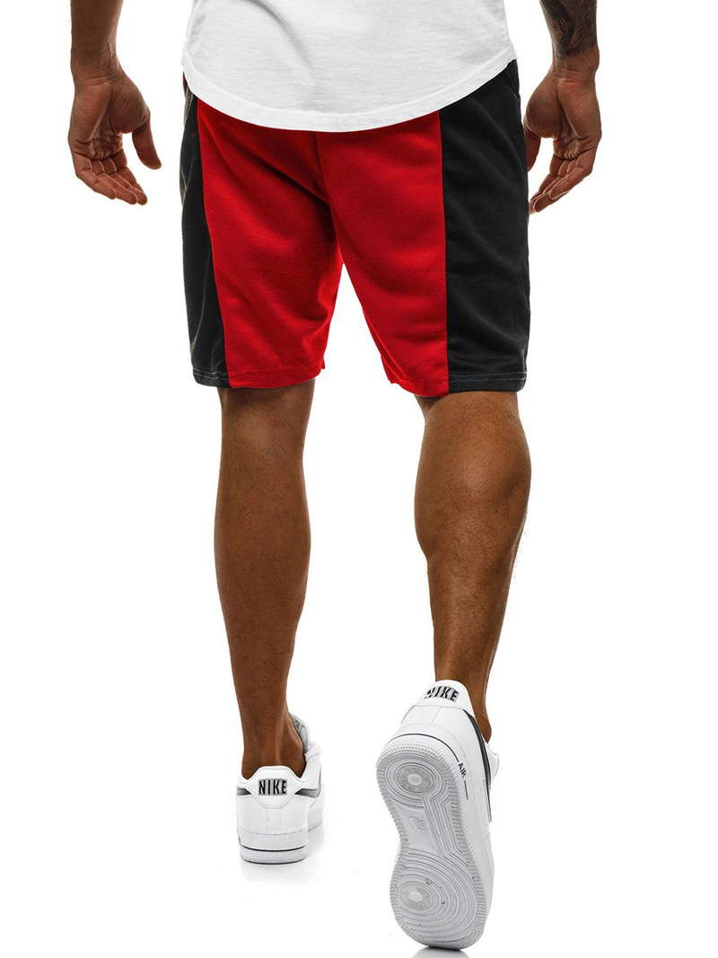 Ανδρικό σόρτς φόρμας κόκκινο-μαύρο OZONEE JS/81016Z