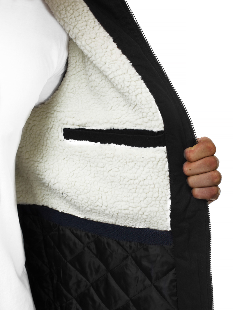 Ανδρικό μπουφάν Παρκά μαύρο OZONEE JD/390