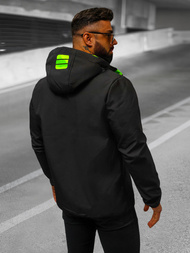 Ανδρικό μπουφάν Softshell μαύρο-πράσινο OZONEE JS/HH026/1A