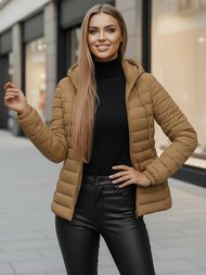 Γυναικείο μπουφάν Σκούρο μπεζ OZONEE JS/16M9103/84Z