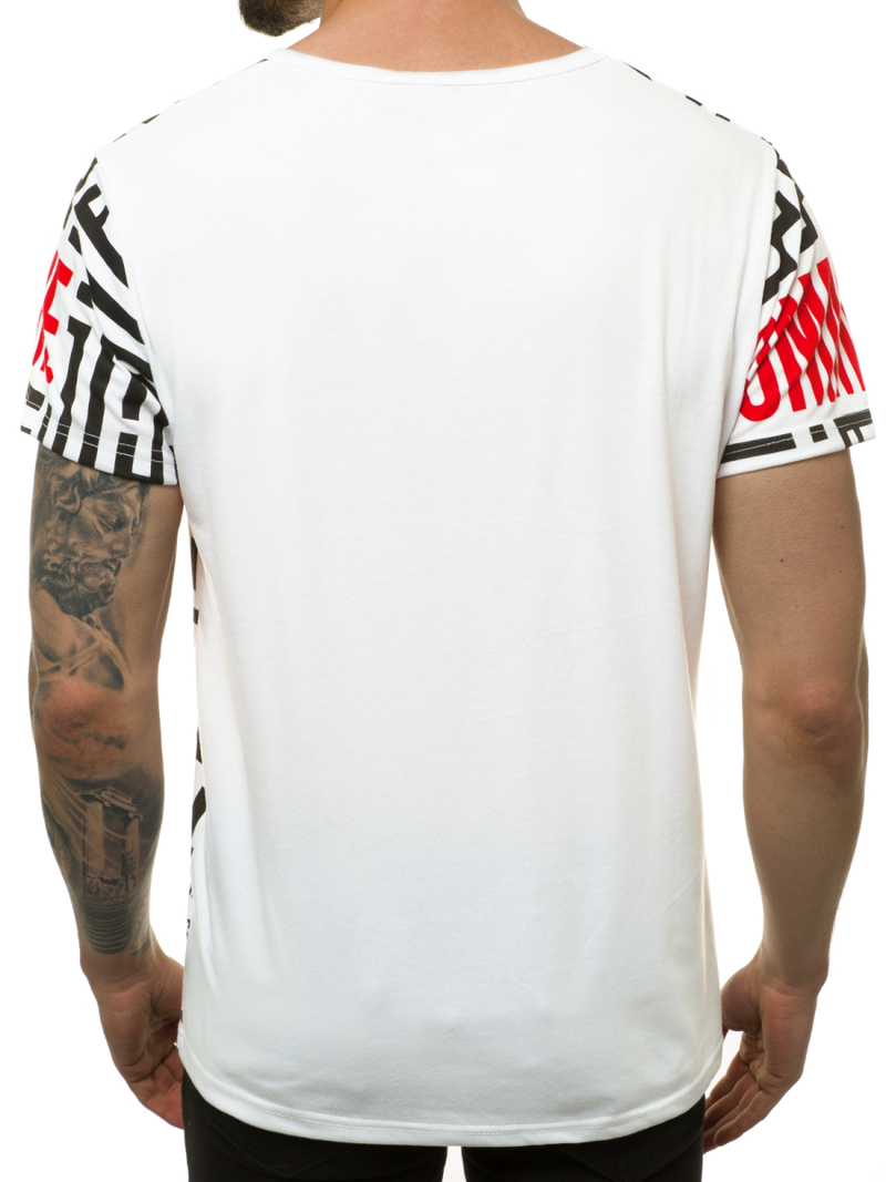 Ανδρικό μπλουζάκι λευκό OZONEE JS/KS2020