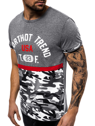 Ανδρικό μπλουζάκι γραφίτη OZONEE JS/SS10983