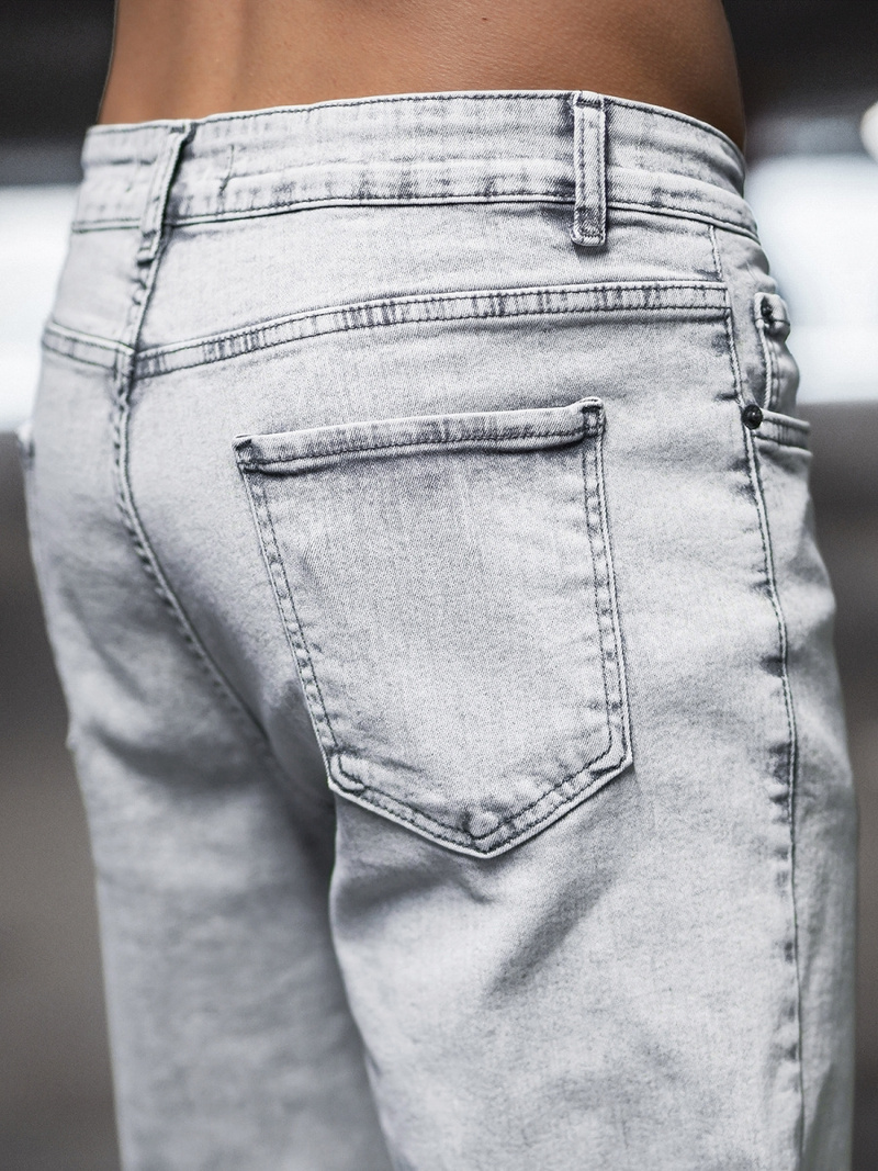 Ανδρικό τζιν παντελόνι γκρι OZONEE DP/780Z