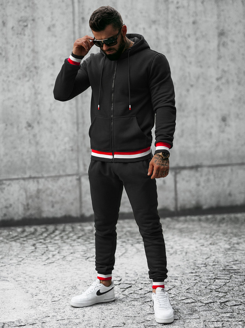 Ανδρικό σετ φόρμας μαύρο OZONEE JS/8C65/3