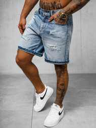 Ανδρικό σόρτς τζιν μπλε OZONEE O/JD-2443K