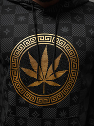 Ανδρικό Φούτερ με kουκούλα μαύρο OZONEE O/B265