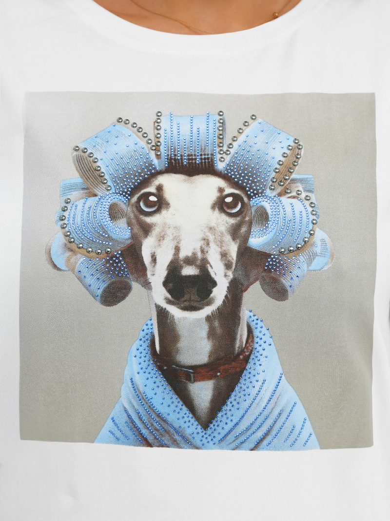 Γυναικείο μπλουζάκι Λευκό και γκρι OZONEE JS/YJ77726