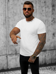 Ανδρικό μπλουζάκι λευκό OZONEE JS/8T228/1