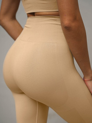 Γυναικείο σετ φόρμας δύο κομματιών mπεζ OZONEE O/YJS7714