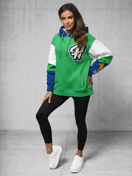 Φούτερ με Κουκούλα Πράσινος OZONEE O/SWE23036Z