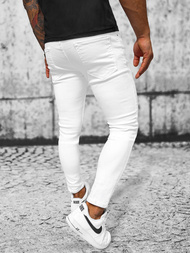 Ανδρικό τζιν παντελόνι λευκό OZONEE E/5348/01