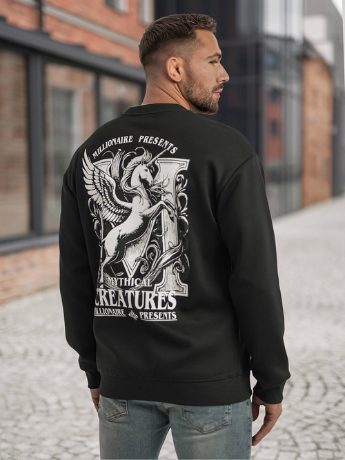 Ανδρικό Φούτερ μαύρο OZONEE JS/65B3919/3