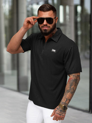 Ανδρική μπλούζα polo μαύρο OZONEE O/YN2/593