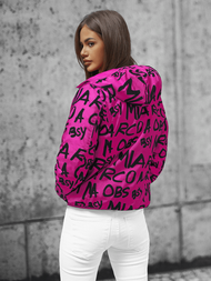 Γυναικείο μπουφάν αναστρέψιμο σκούρο-ροζ OZONEE O/H953