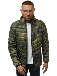 Ανδρικό μπουφάν πράσινο-καμουφλάζ OZONEE JS/SM80Z