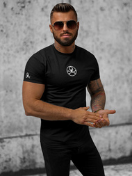 Ανδρικό μπλουζάκι μαύρο OZONEE NB/MT3040