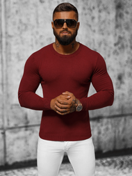 Ανδρικό πουλόβερ μπορντό OZONEE NB/MMB602/7Z