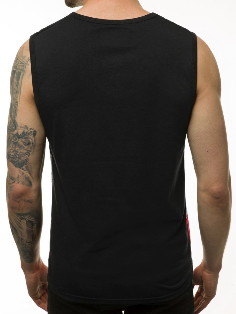 Ανδρικό αμάνικο μπλουζάκι μαύρο OZONEE JS/SS11065