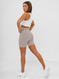 Κοντό μαύρο γυναικείο μόκα OZONEE JS/XY24026S