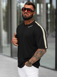 Ανδρικό μπλουζάκι μαύρο OZONEE O/QQ1195