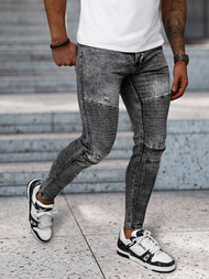 Ανδρικό τζιν παντελόνι mαύρος OZONEE NB/MP0069N