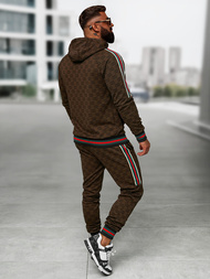 Ανδρικό σετ φόρμας σκούρο-μπεζ OZONEE O/FF5111AB