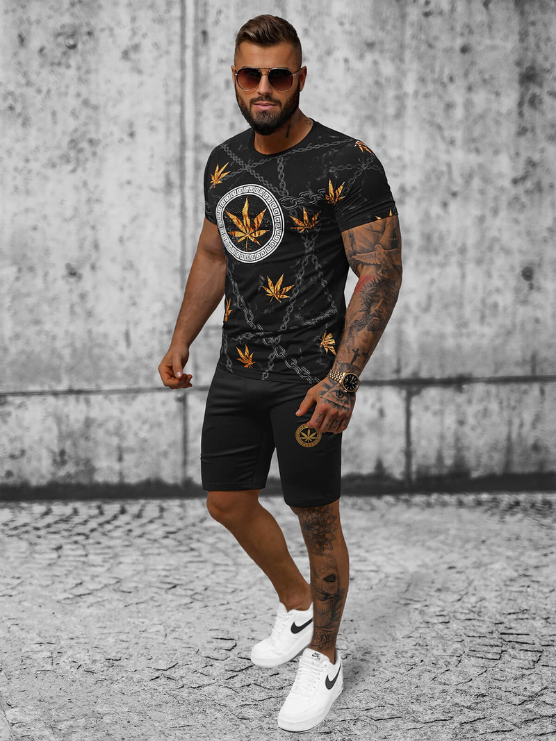 Ανδρικό σετ φόρμας μαύρο OZONEE O/HM757Z