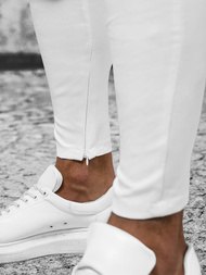 Ανδρικό παντελόνι chino λευκό OZONEE DJ/550170