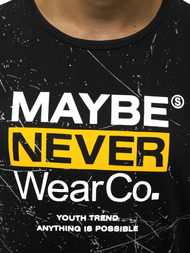 Ανδρικό μπλουζάκι μαύρο OZONEE JS/SS10915