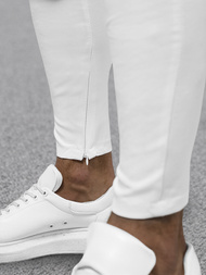 Ανδρικό παντελόνι chino λευκό OZONEE DJ/3300