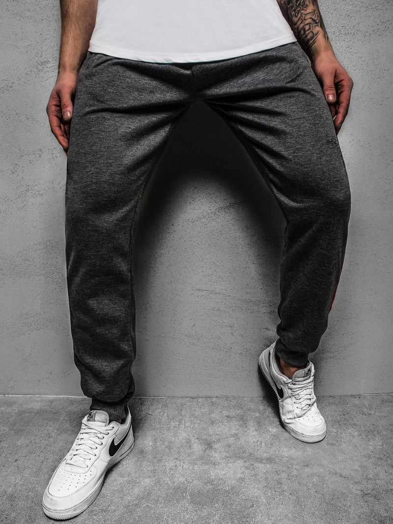 Ανδρικό παντελόνι φόρμας γραφίτη OZONEE JS/JZ11012Z