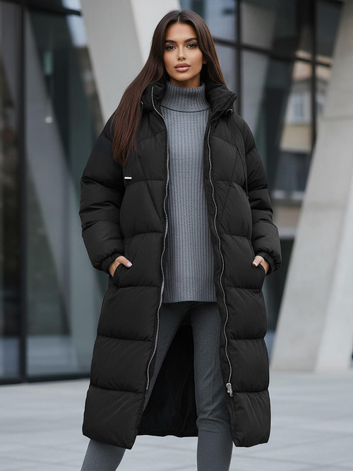 Γυναικείο μπουφάν μαύρο OZONEE JS/5M3163/392Z