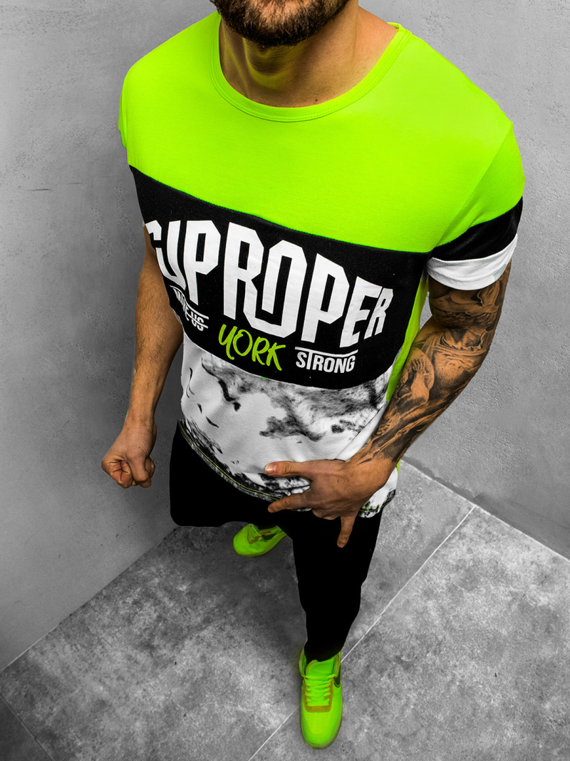 Ανδρικό μπλουζάκι πράσινο OZONEE JS/KS1974Z