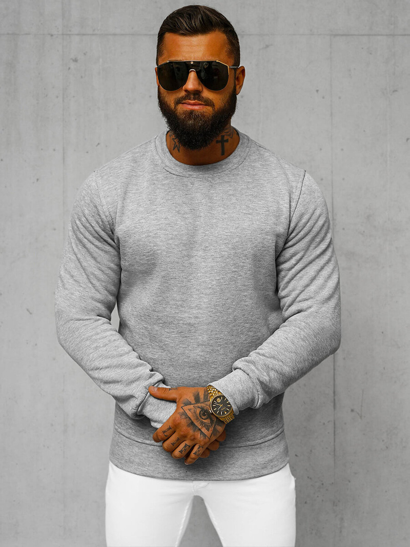 Ανδρικό Φούτερ γκρι OZONEE JS/2001-10Z