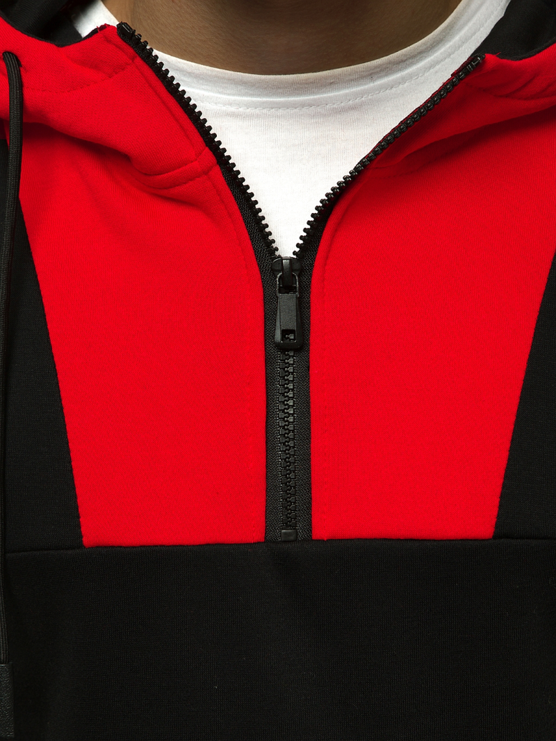 Ανδρικό Φούτερ με Κουκούλα μαύρο OZONEE JS/KS2161