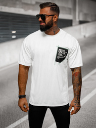 Ανδρικό μπλουζάκι λευκό OZONEE O/3C333