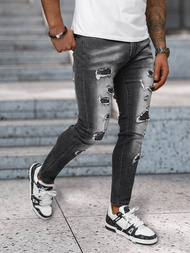 Ανδρικό τζιν παντελόνι mαύρος OZONEE NB/MP0152N