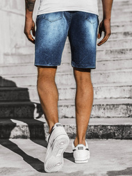 Ανδρικό σόρτς τζιν μπλε-Κόκκινο OZONEE JS/KK1071