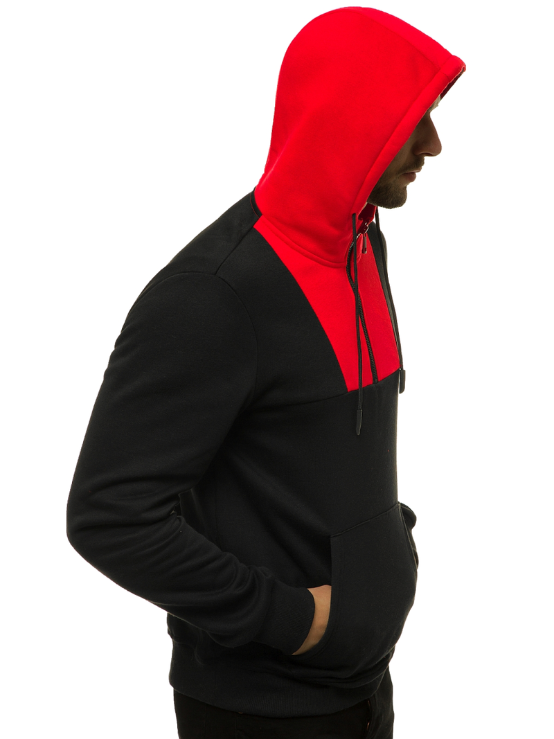 Ανδρικό Φούτερ με Κουκούλα μαύρο OZONEE JS/KS2161