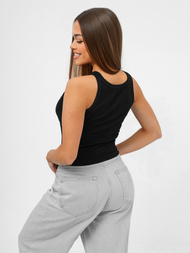 Γυναικείο φανελάκι μαύρο OZONEE JS/96T665/3