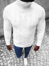 Ανδρικό πουλόβερ λευκό OZONEE NB/MM6012/1