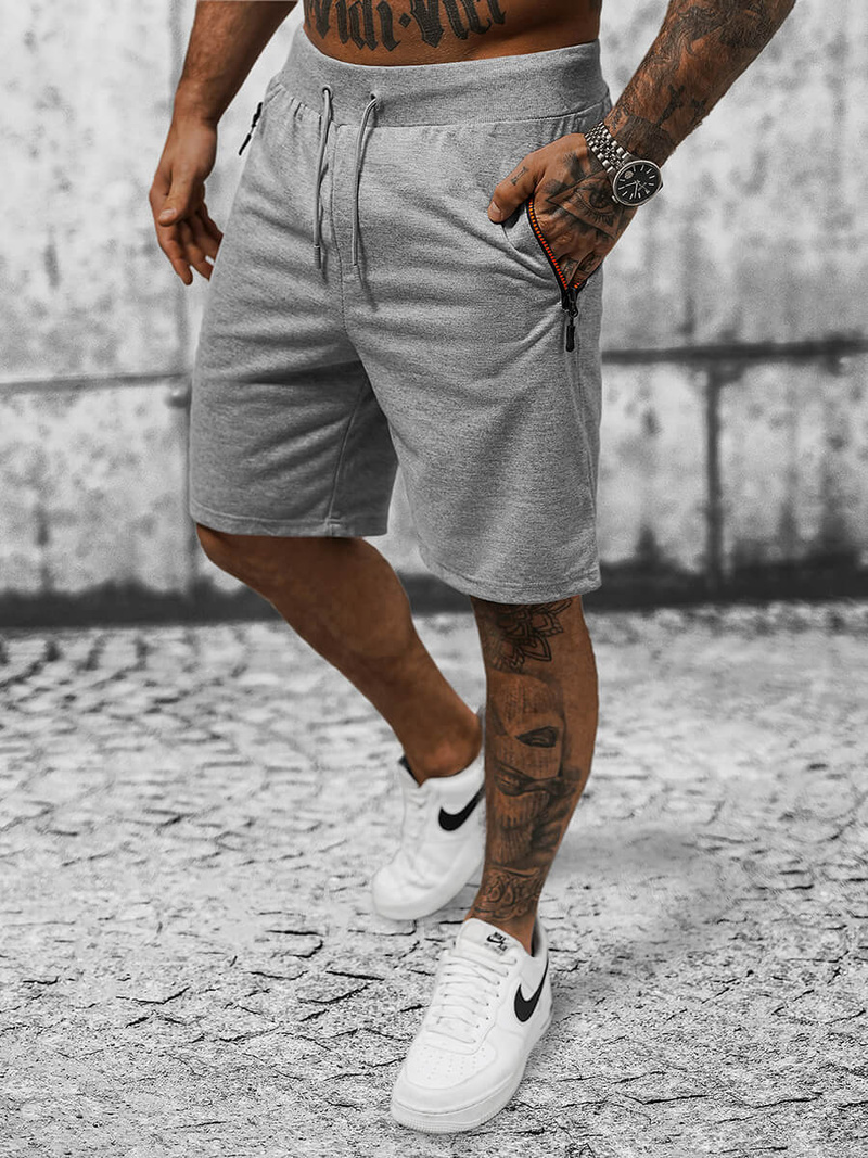 Ανδρικό σόρτς φόρμας γκρι OZONEE JS/8K290