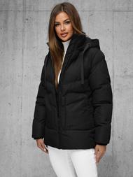 Γυναικείο μπουφάν μαύρο OZONEE JS/5M3251/392Z